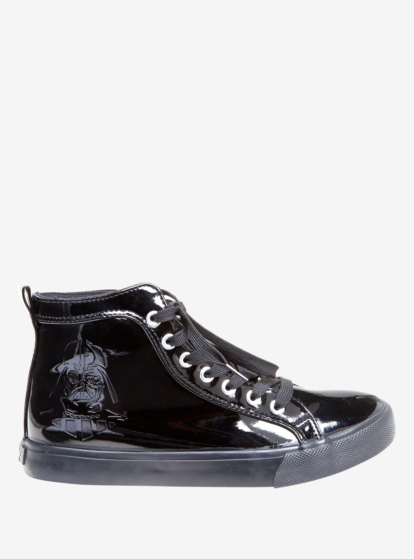 Star Wars Darth Vader Patent Faux Leather Hi-Top Sneakers, BLACK, hi-res