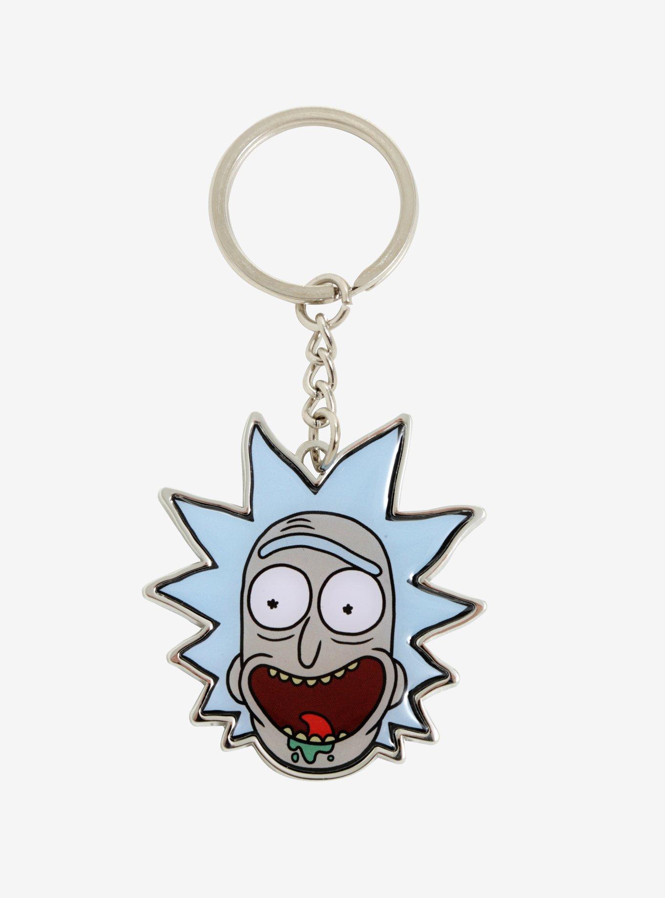 Rick And Morty Rick Metal Key Chain, , hi-res