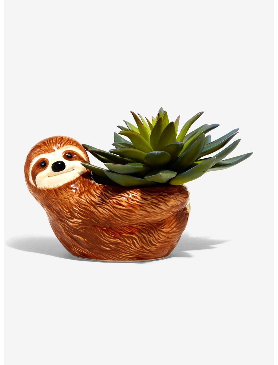 Ceramic Sloth Planter, , hi-res