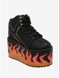Y.R.U. Qozmo Flame Platform Sneakers, BLACK, hi-res