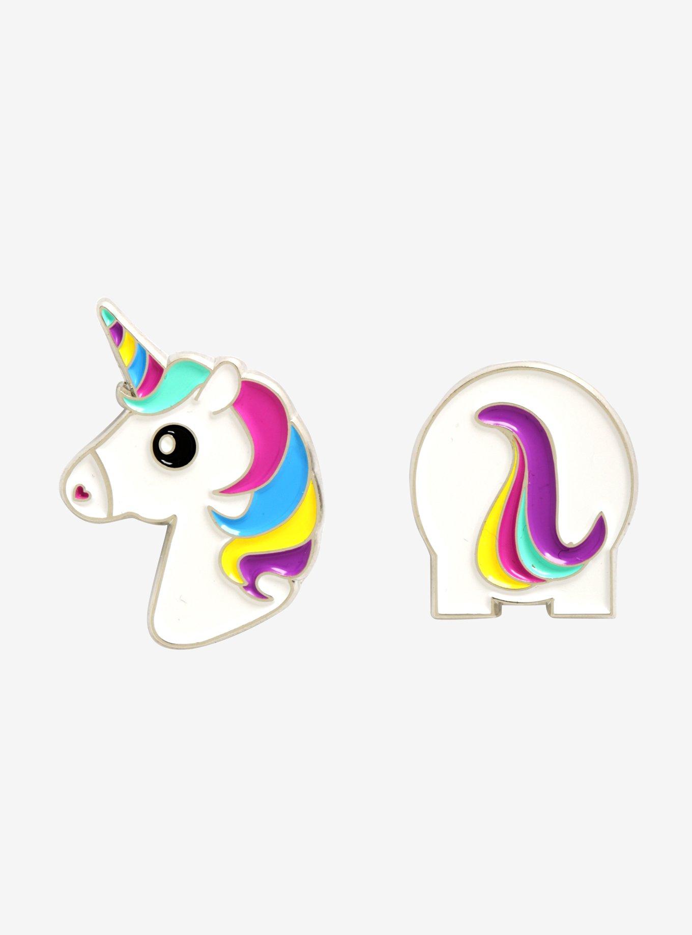 Unicorn Heads & Tails Enamel Pin Set, , hi-res