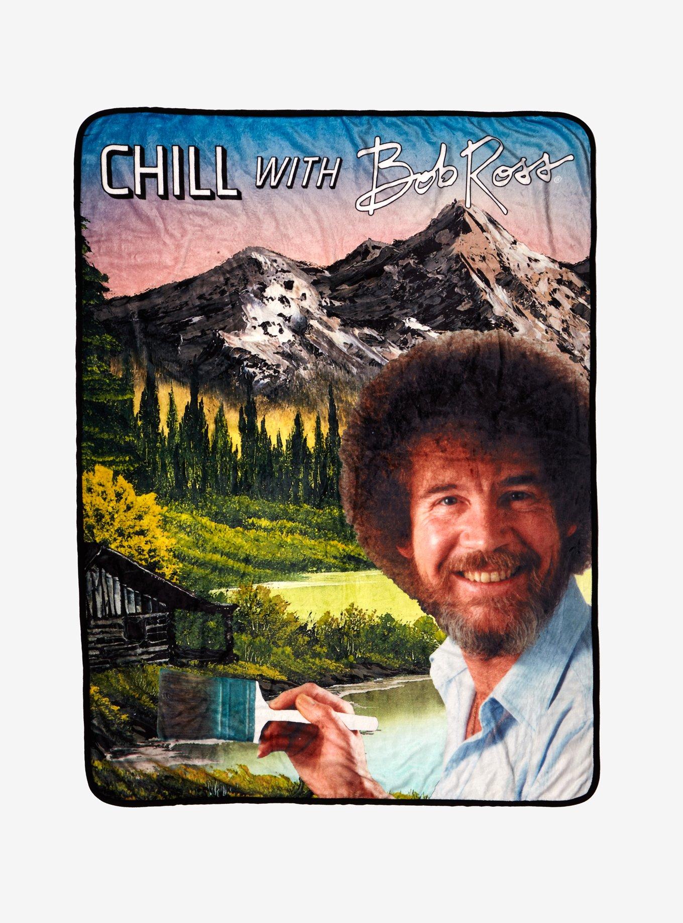Bob Ross Chill Throw Blanket, , hi-res