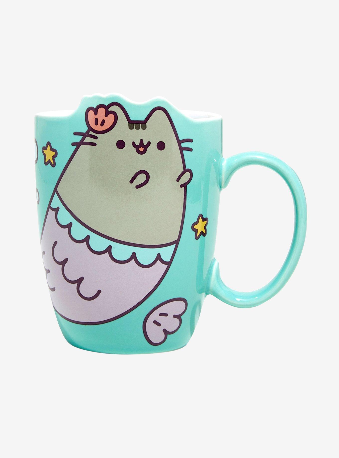 Pusheen Mermaid Die-Cut Mug, , hi-res