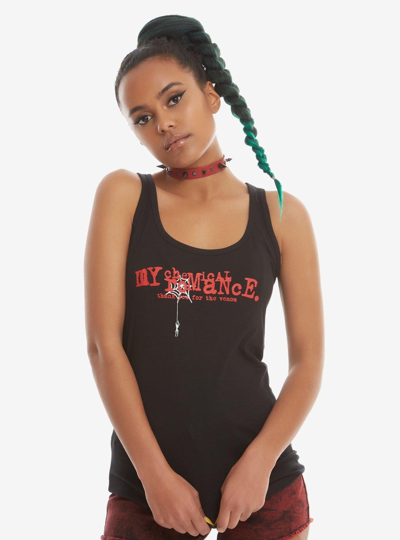 My Chemical Romance Thank You For The Venom Girls Tank Top, BLACK, hi-res