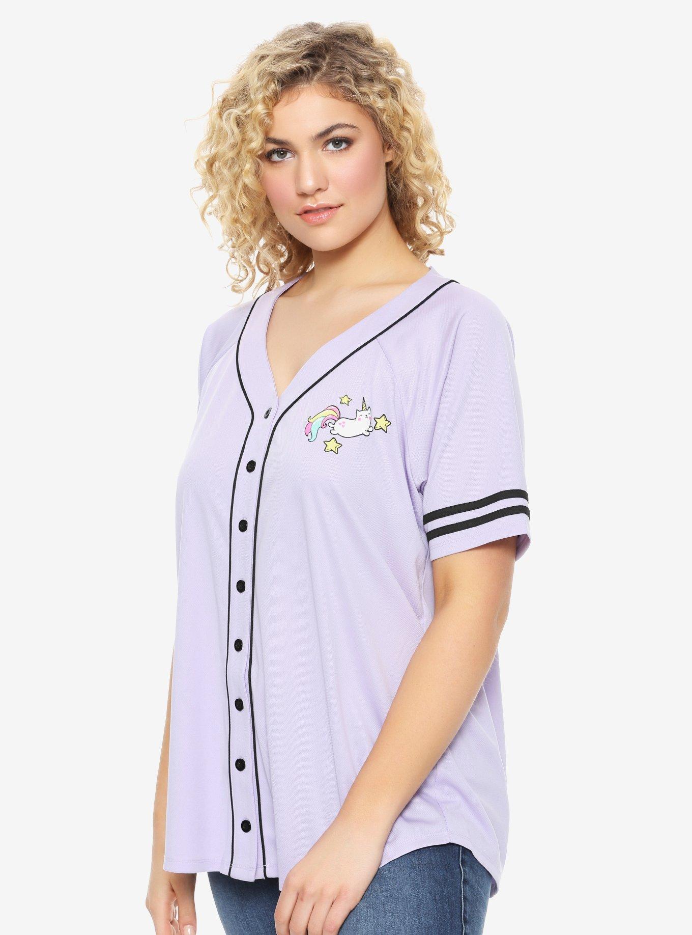 Lavender Caticorn Girls Baseball Jersey Plus Size Hot Topic