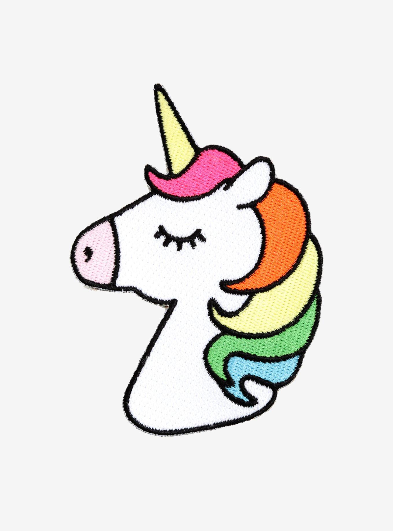 Rainbow Unicorn Patch, , hi-res
