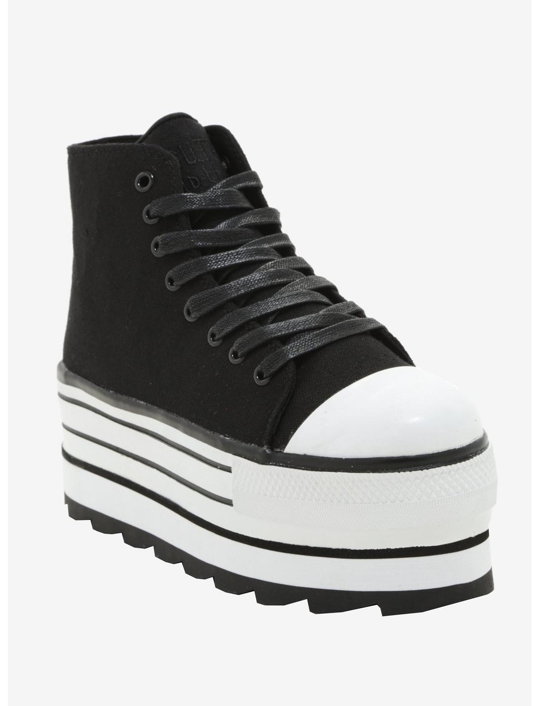 Cute To The Core By YRU Elevation Black Hi-Top Sneakers Hot Topic Exclusive, MULTI, hi-res