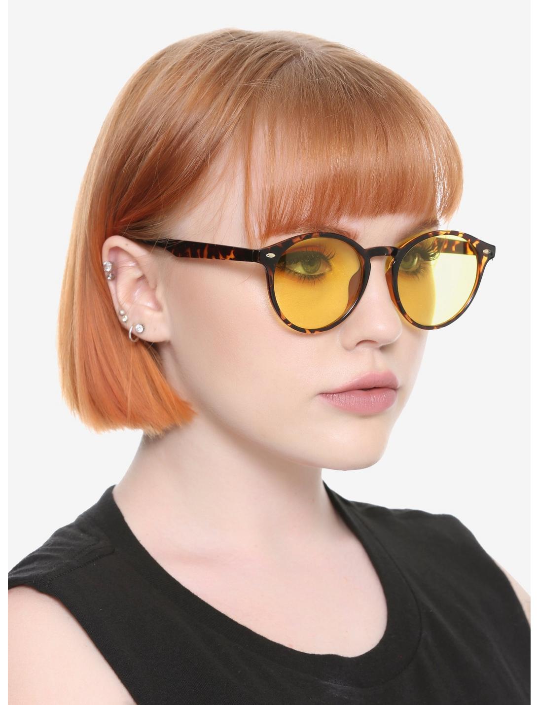 Yellow Lens Tortoise Shell Sunglasses, , hi-res