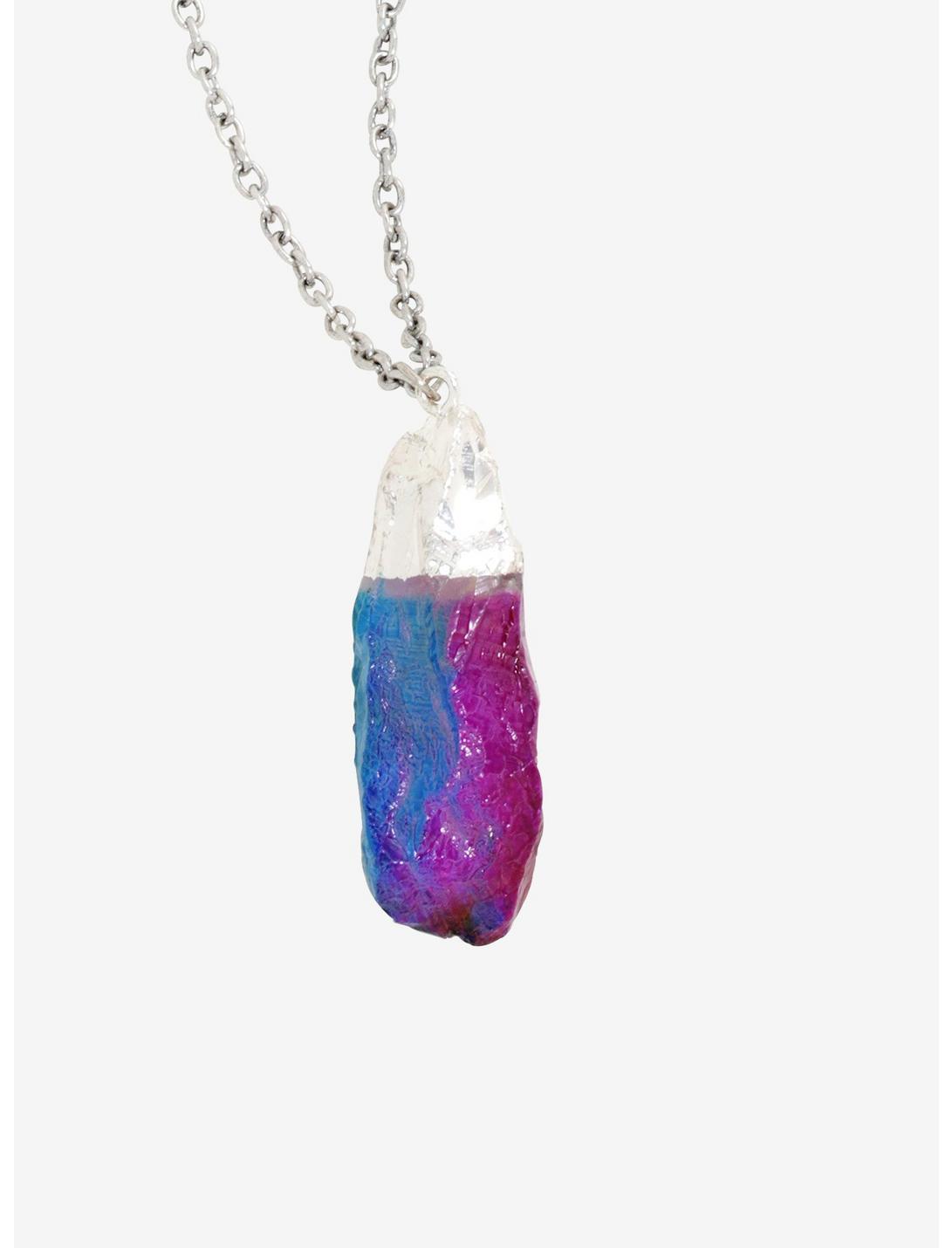Blackheart Raw Rainbow Crystal Long Necklace, , hi-res