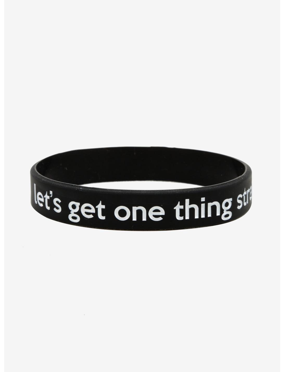 Pride Let's Get One Thing Straight Rubber Bracelet, , hi-res