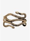 Blackheart Gold Snake Cuff Bracelet, , hi-res