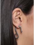Blackheart Snake Faux Tunnel Earrings, , hi-res