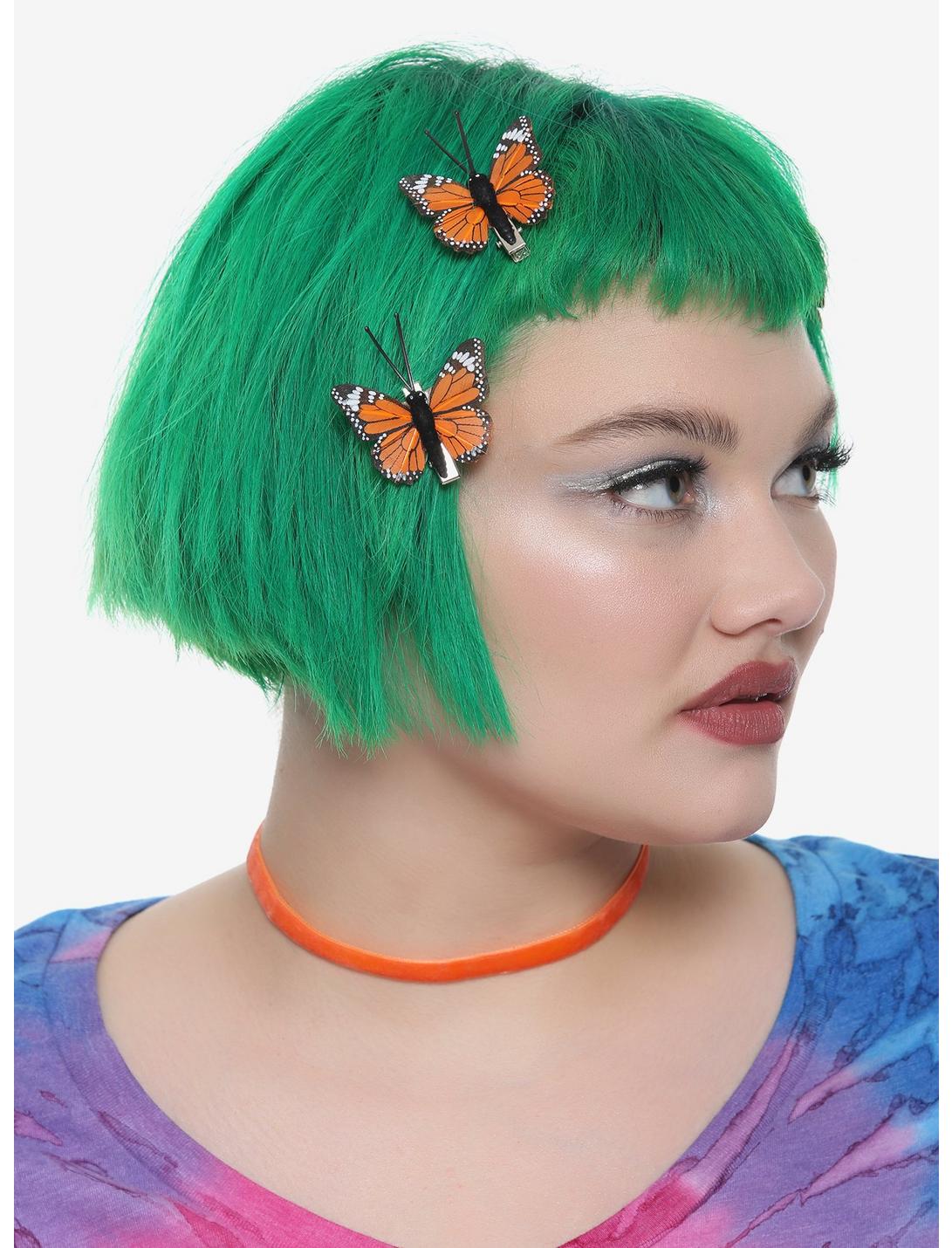 Blackheart Monarch Butterfly Hair Clip Set, , hi-res