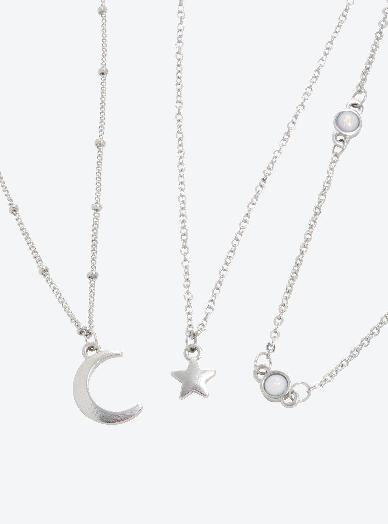 Blackheart Moon & Stars Ankle Bracelet Set, , hi-res