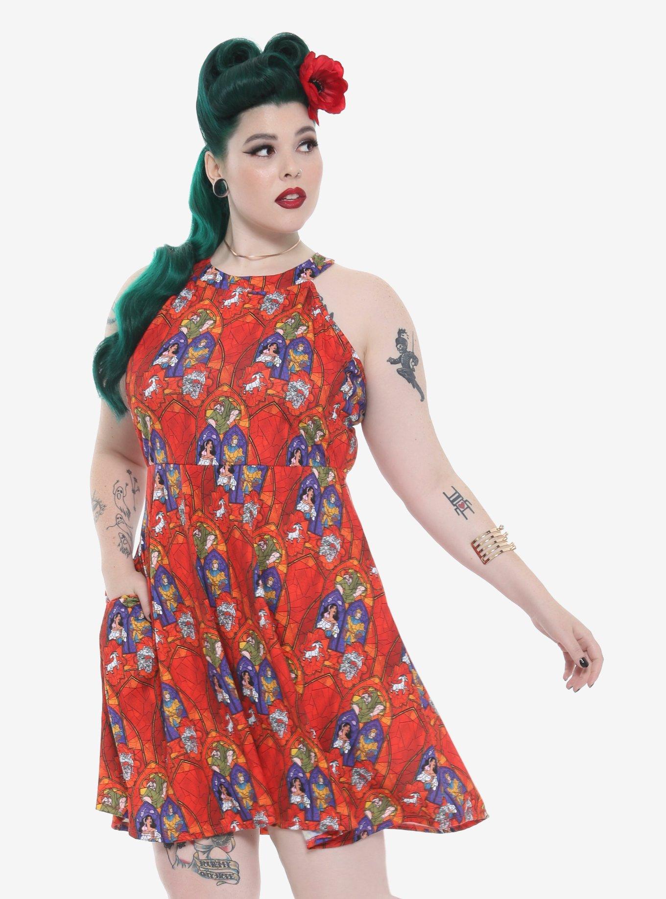 Disney The Hunchback Of Notre Dame Goddess Dress Plus Size, RED, hi-res