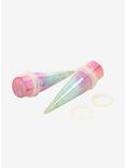 Acrylic Iridescent Rainbow Taper 2 Pack, MULTI, hi-res
