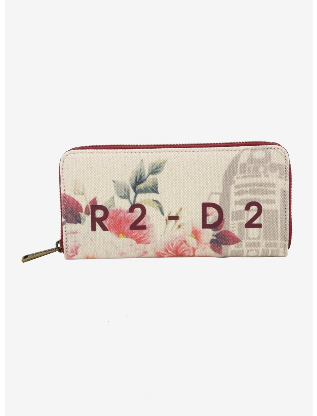 Loungefly Star Wars R2-D2 Floral Canvas Zip Wallet - BoxLunch Exclusive, , hi-res