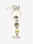 Attack On Titan Chibi Characters Glass Water Bottle, , hi-res