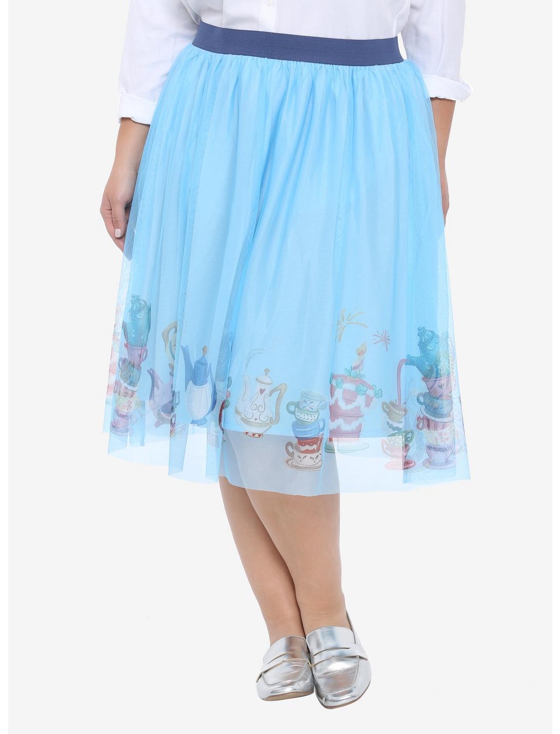 Disney Alice In Wonderland Border Print Skirt Plus Size, MULTI, hi-res