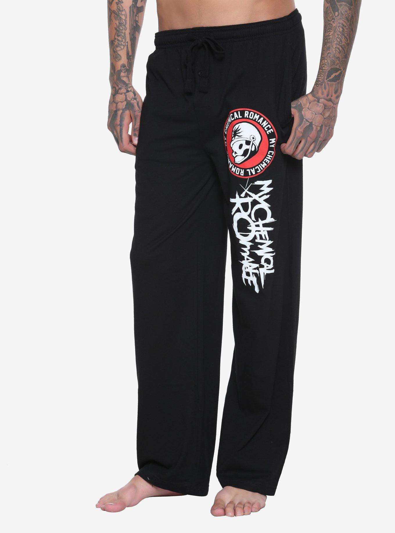 My Chemical Romance Logo Guys Pajama Pants, BLACK, hi-res