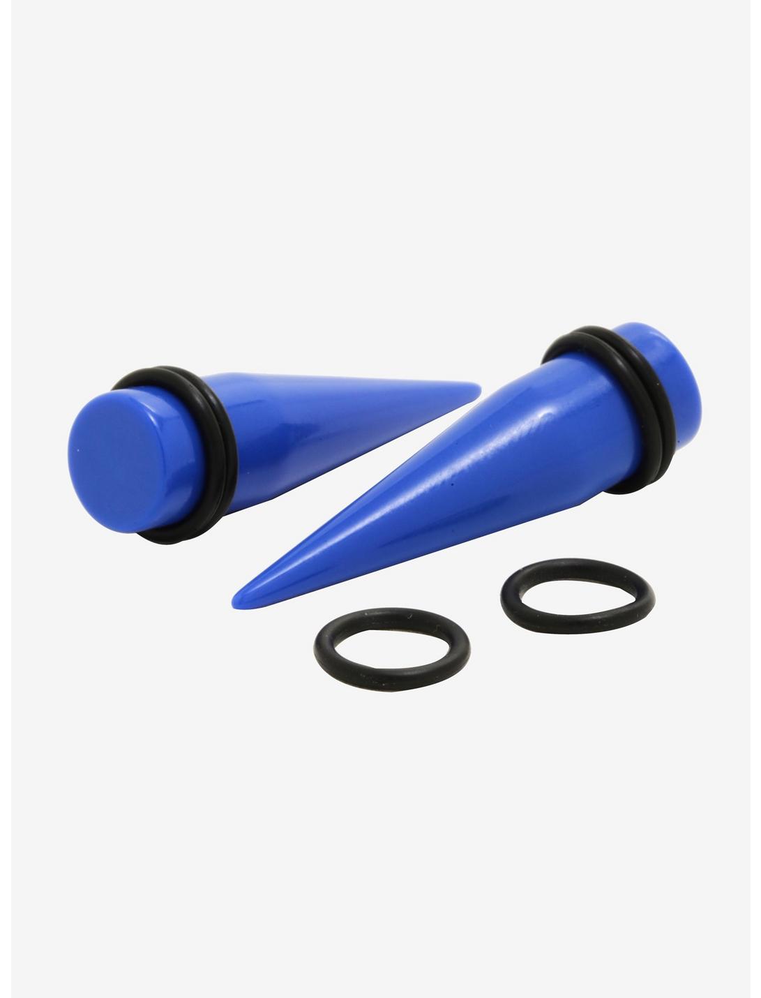 Acrylic Metallic Blue Taper 2 Pack, BLUE, hi-res