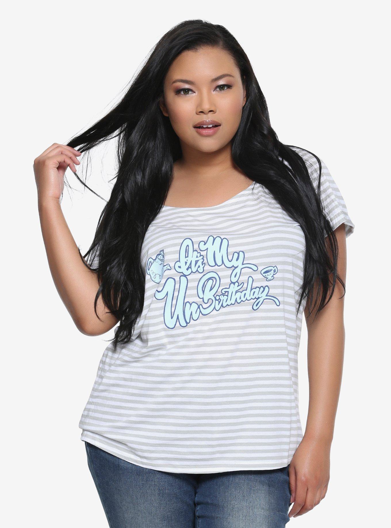 Disney Alice In Wonderland It's My Unbirthday T-Shirt Plus Size, MULTI, hi-res