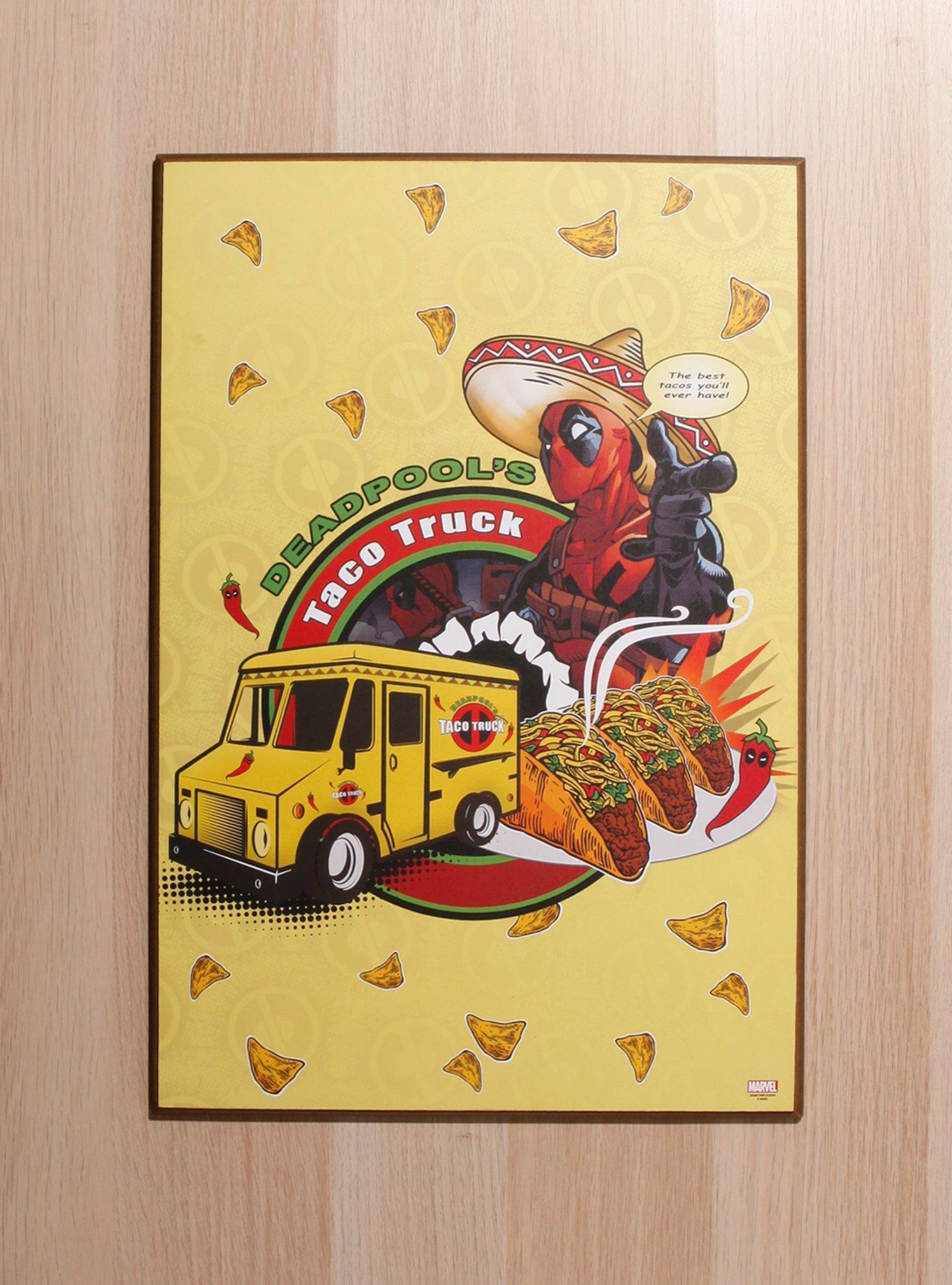 Marvel Deadpool Taco Truck Wood Wall Art, , hi-res