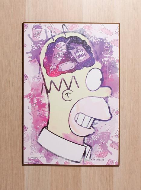 The Simpsons Homer Food Brain Wood Wall Art | Hot Topic