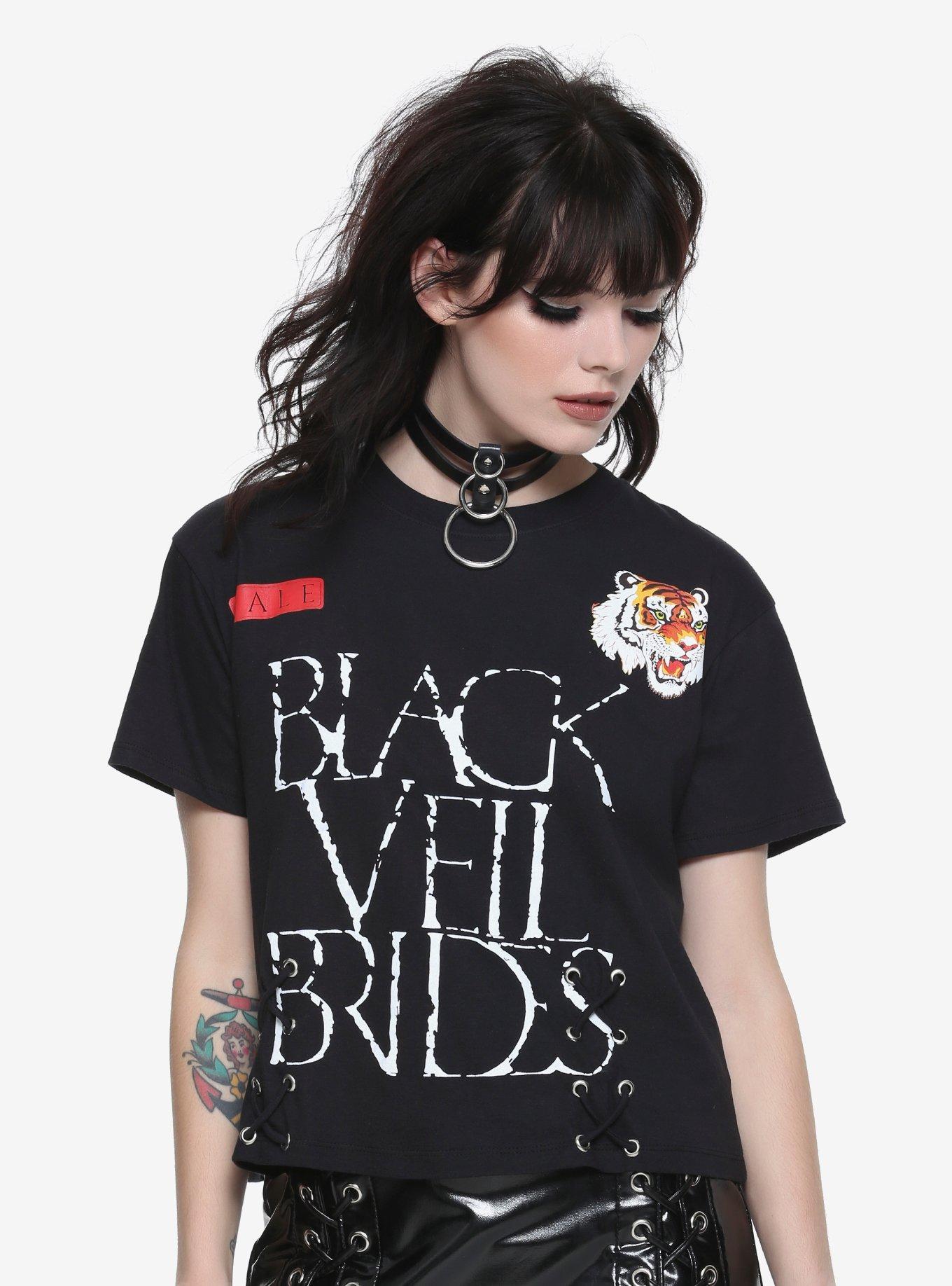 Black Veil Brides Lace Up Girls Crop Top | Hot Topic