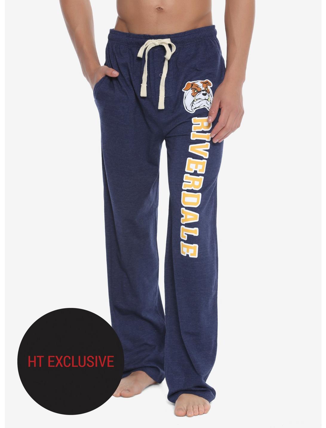 Riverdale Bulldogs Guys Pajama Pants Hot Topic Exclusive, NAVY, hi-res