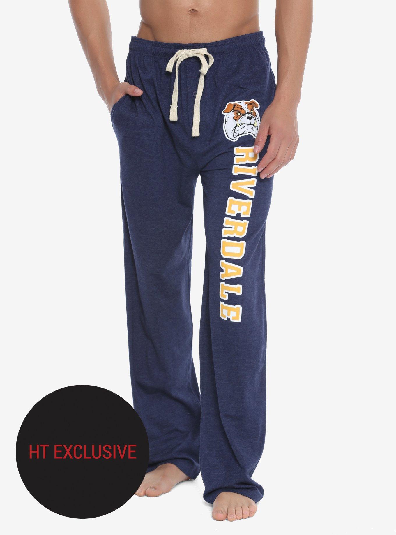 Riverdale Bulldogs Guys Pajama Pants Hot Topic Exclusive, NAVY, hi-res