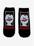 Rick And Morty Mr. Meeseeks Red Black & White No-Show Socks, , hi-res