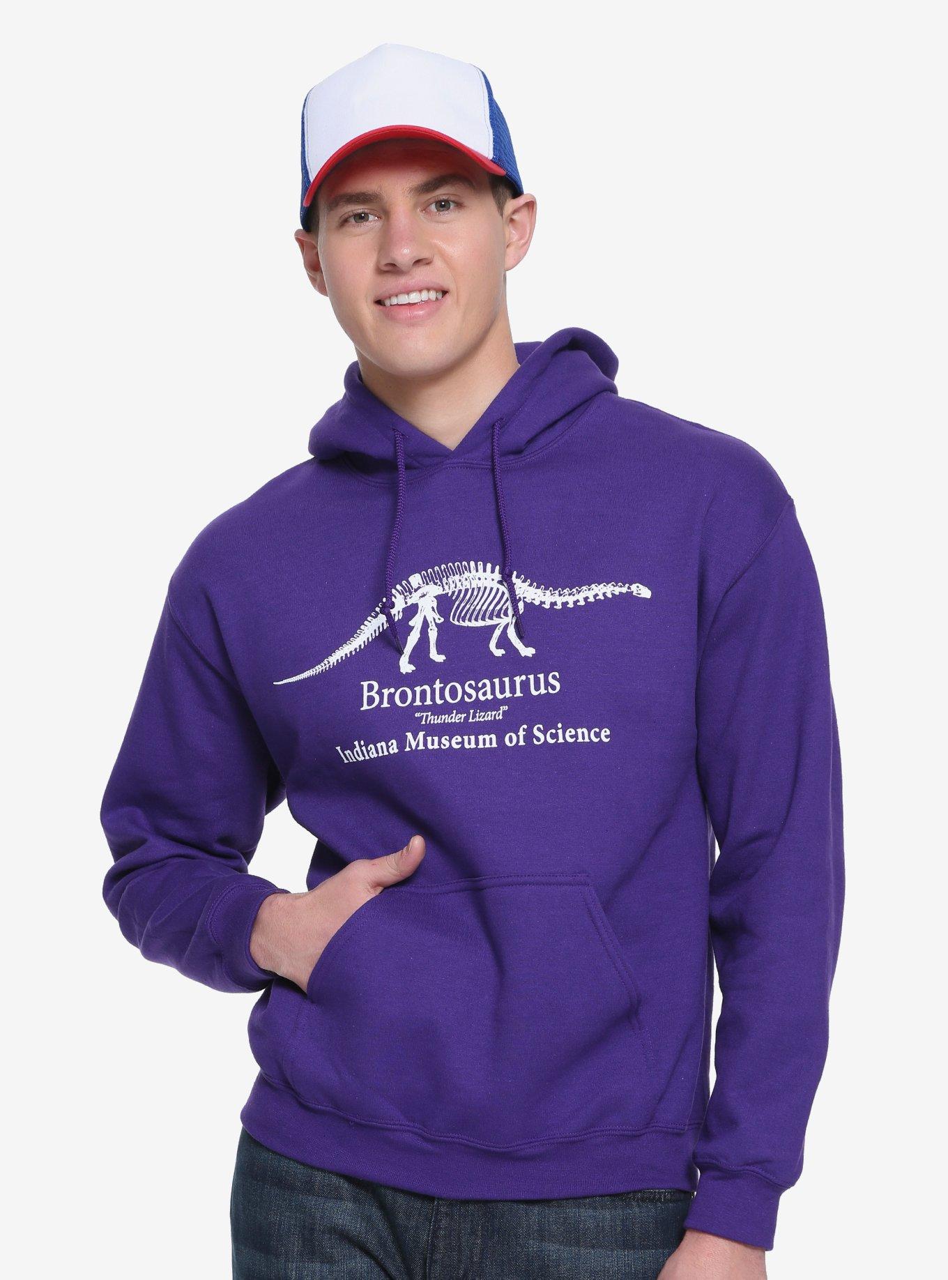 Brontosaurus Thunder Lizard Purple Hoodie, PURPLE, hi-res