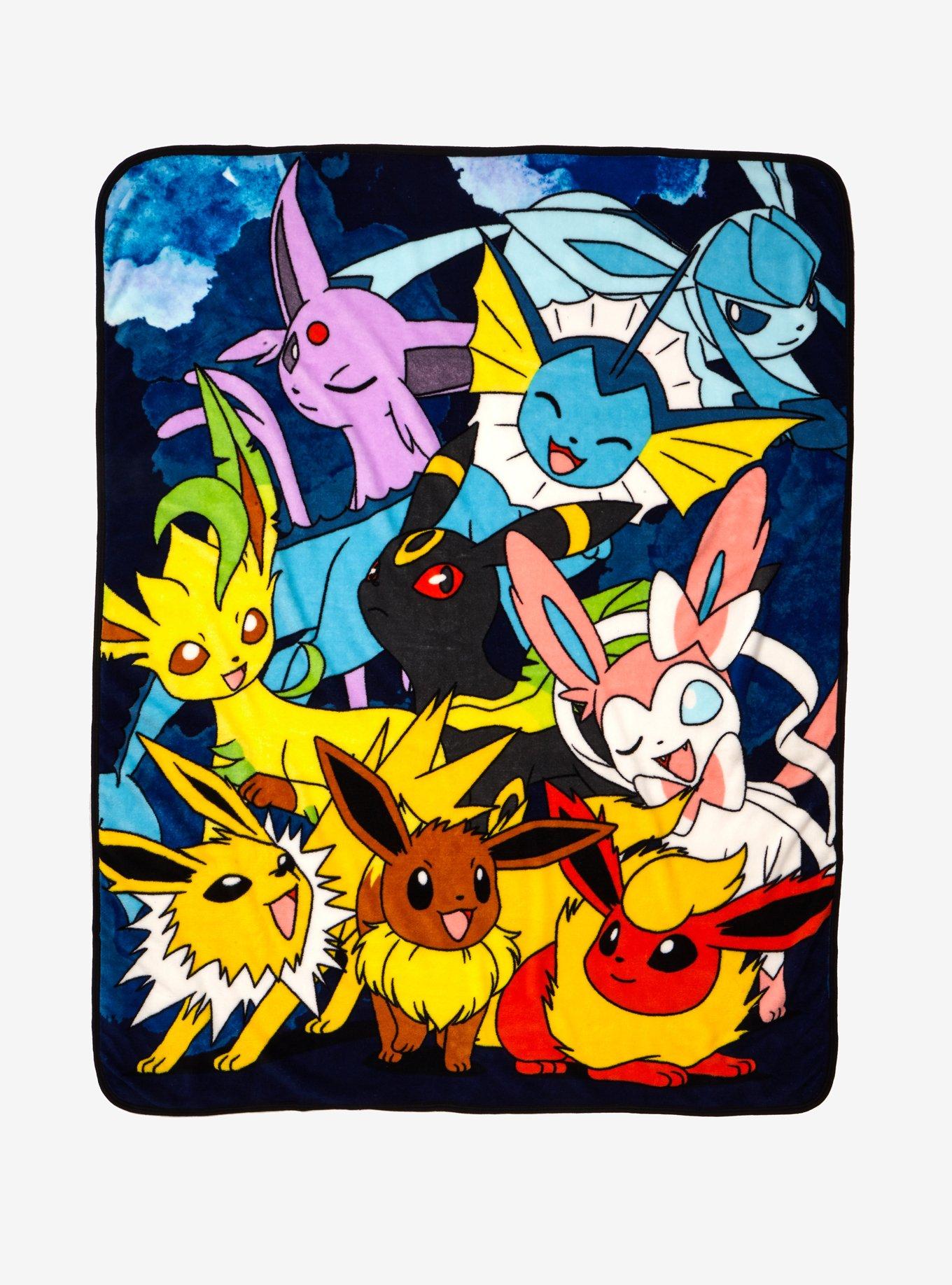Pokemon Eevee Evolutions Throw Blanket Hot Topic