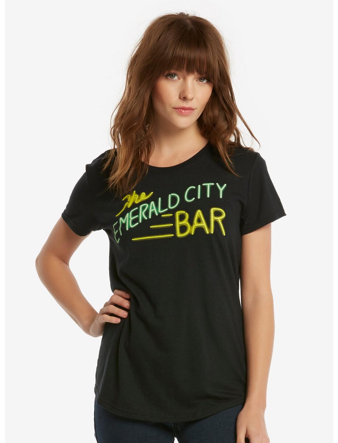 Grey's Anatomy Emerald City Bar Womens Tee - BoxLunch Exclusive, BLACK, hi-res