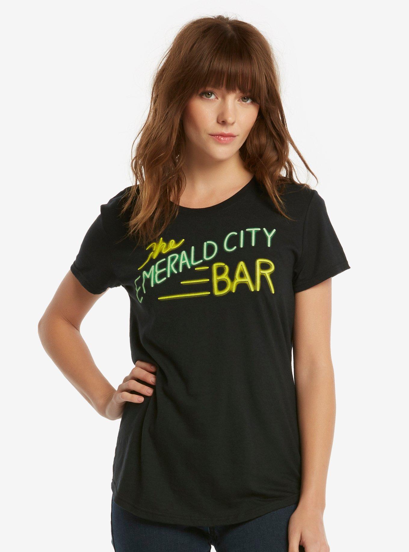 Grey's Anatomy Emerald City Bar Womens Tee - BoxLunch Exclusive, BLACK, hi-res