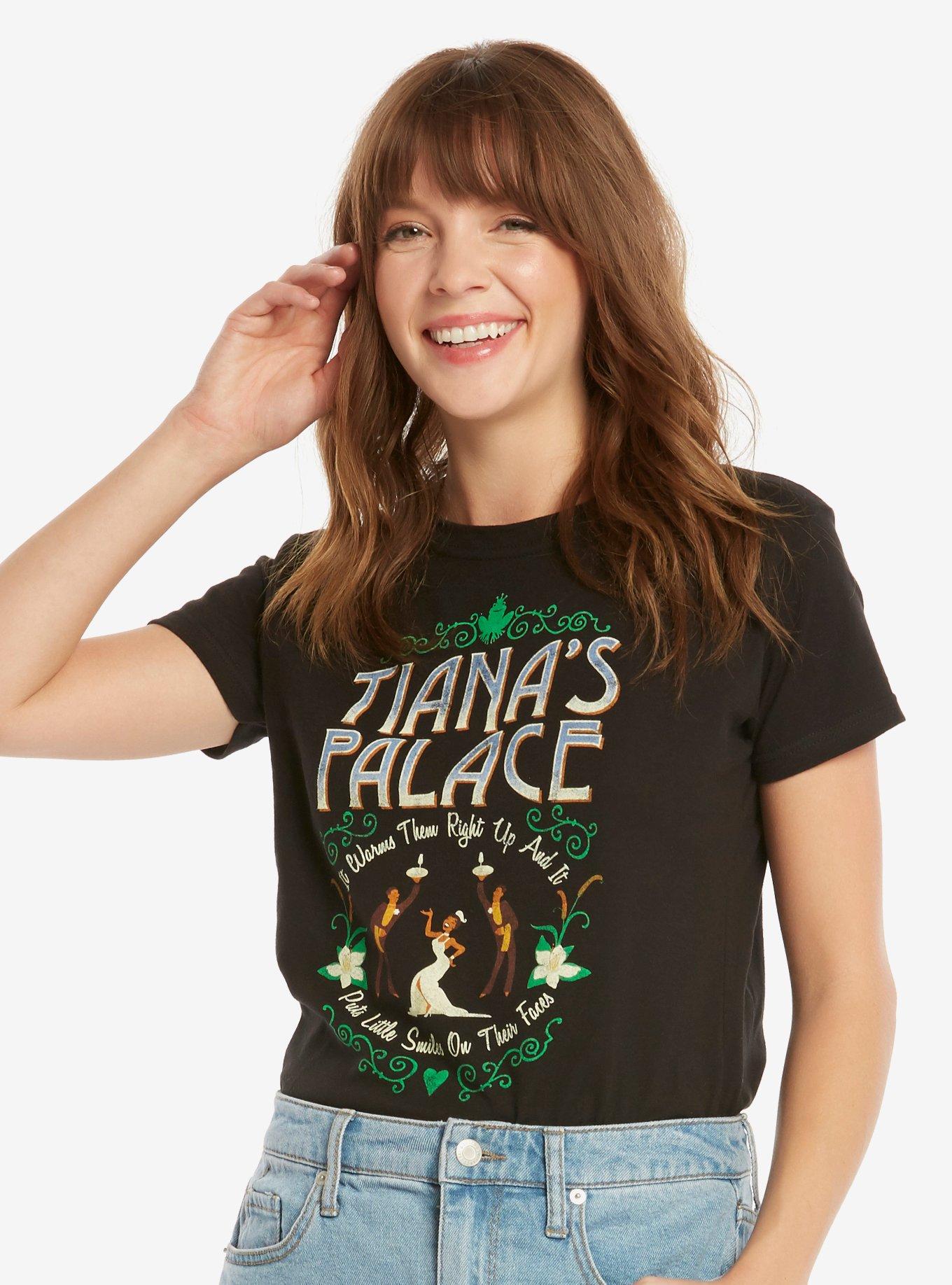 Disney The Princess And The Frog Tiana's Palace Womens Tee - BoxLunch Exclusive, BLACK, hi-res