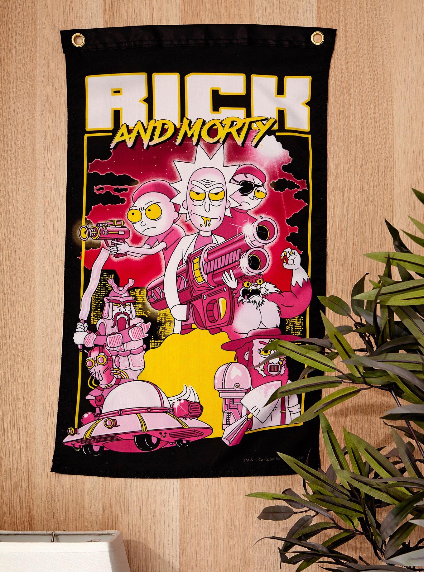 Rick And Morty Retro Style Wall Banner, , hi-res
