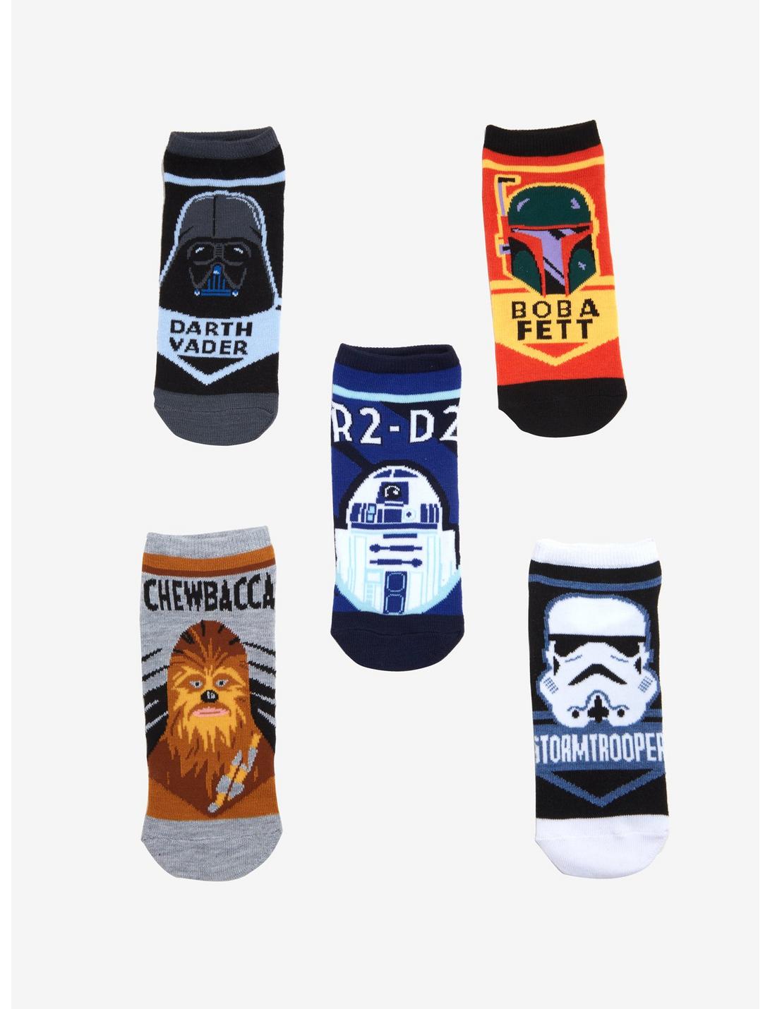 Star Wars Colorblock No-Show Socks 5 Pair, , hi-res