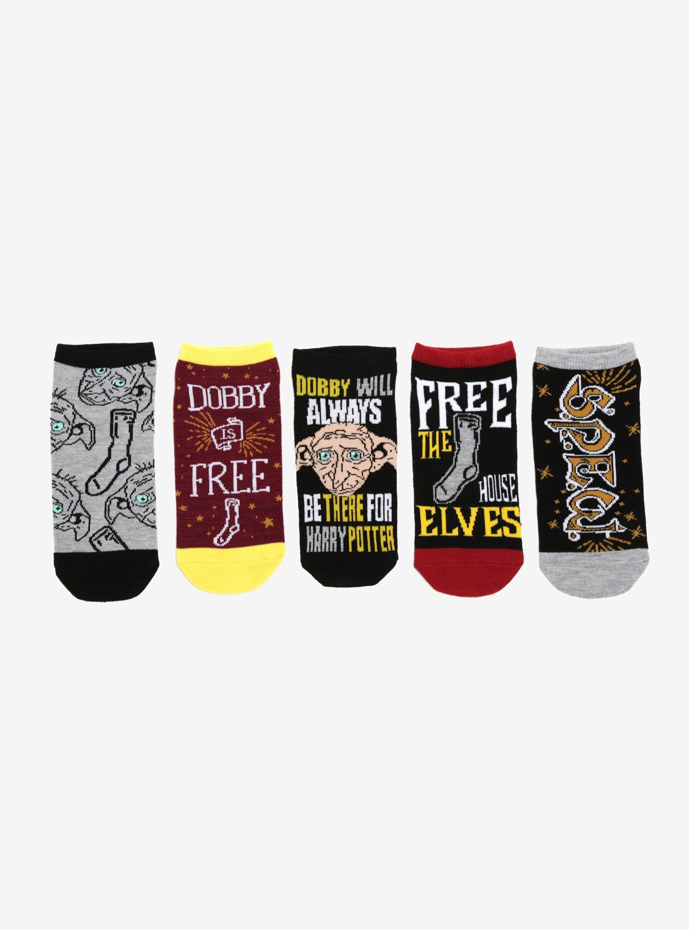 Harry Potter Dobby No Show Socks 5 Pair, , hi-res