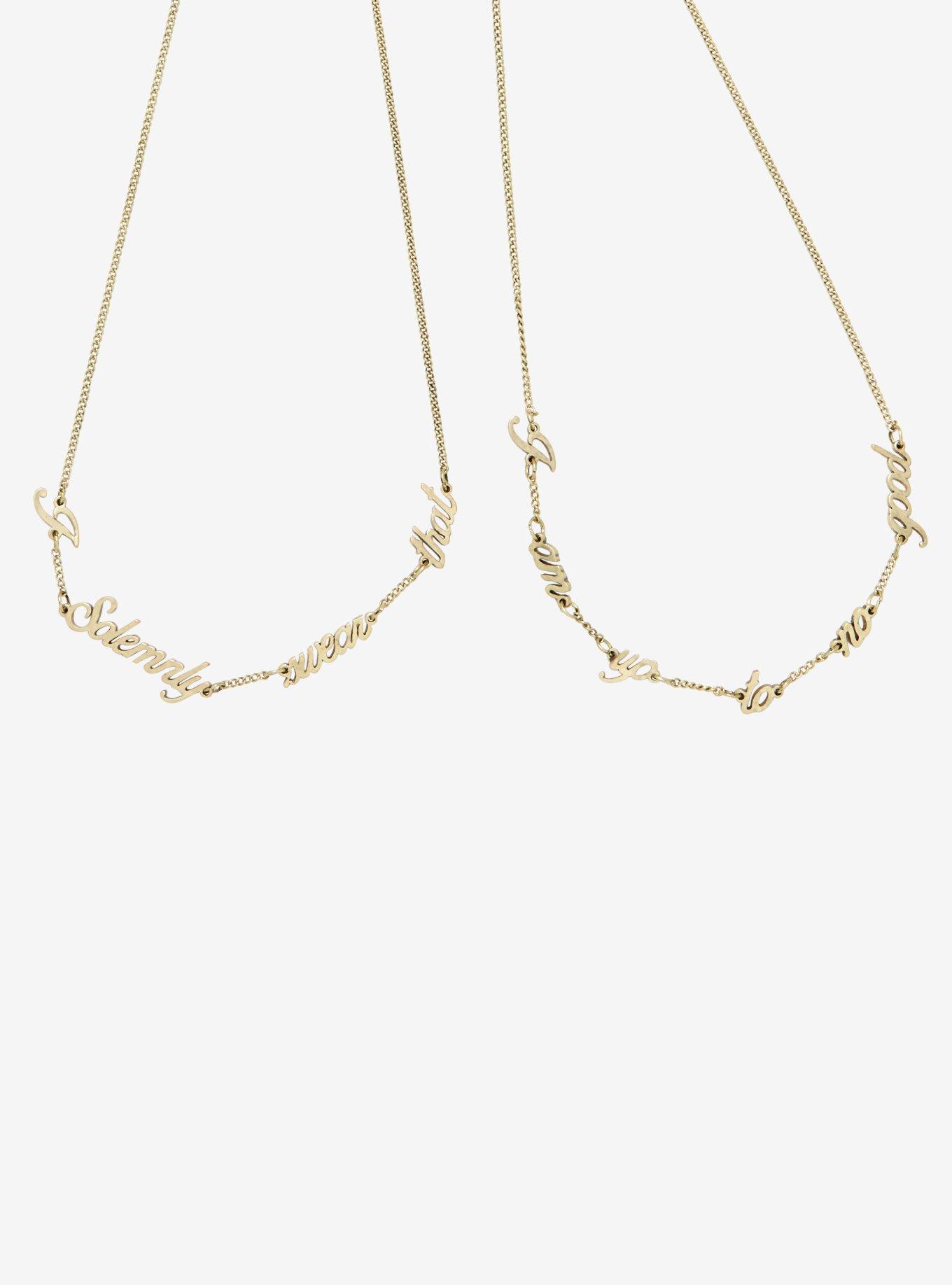 Harry Potter Marauder's Map Quote Necklace Set, , hi-res