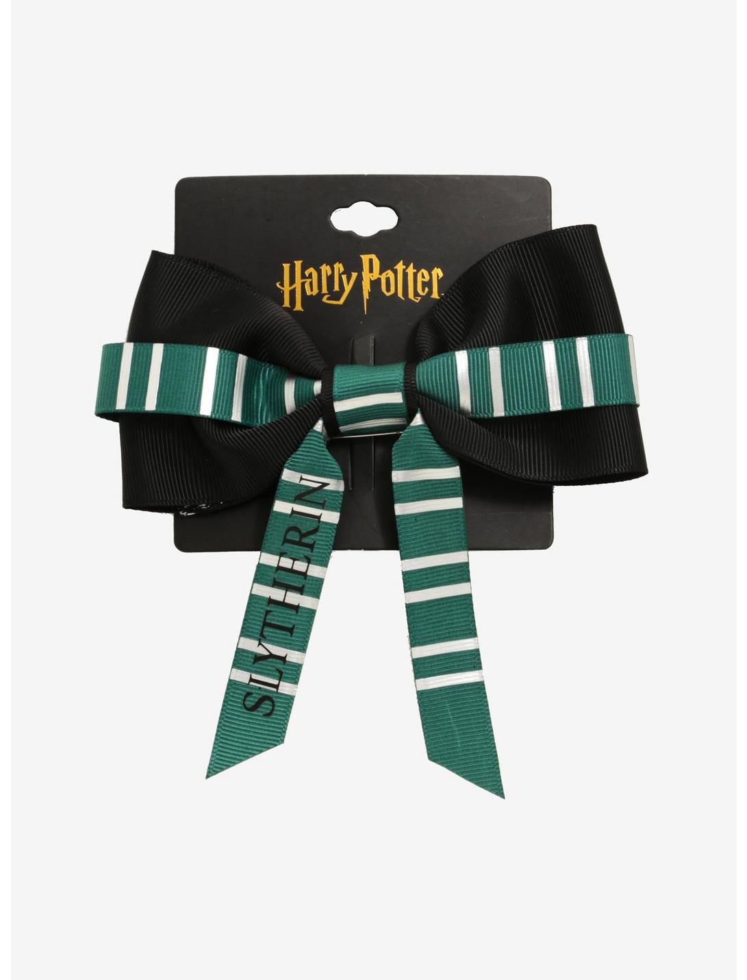 Harry Potter Slytherin Scarf Hair Bow, , hi-res