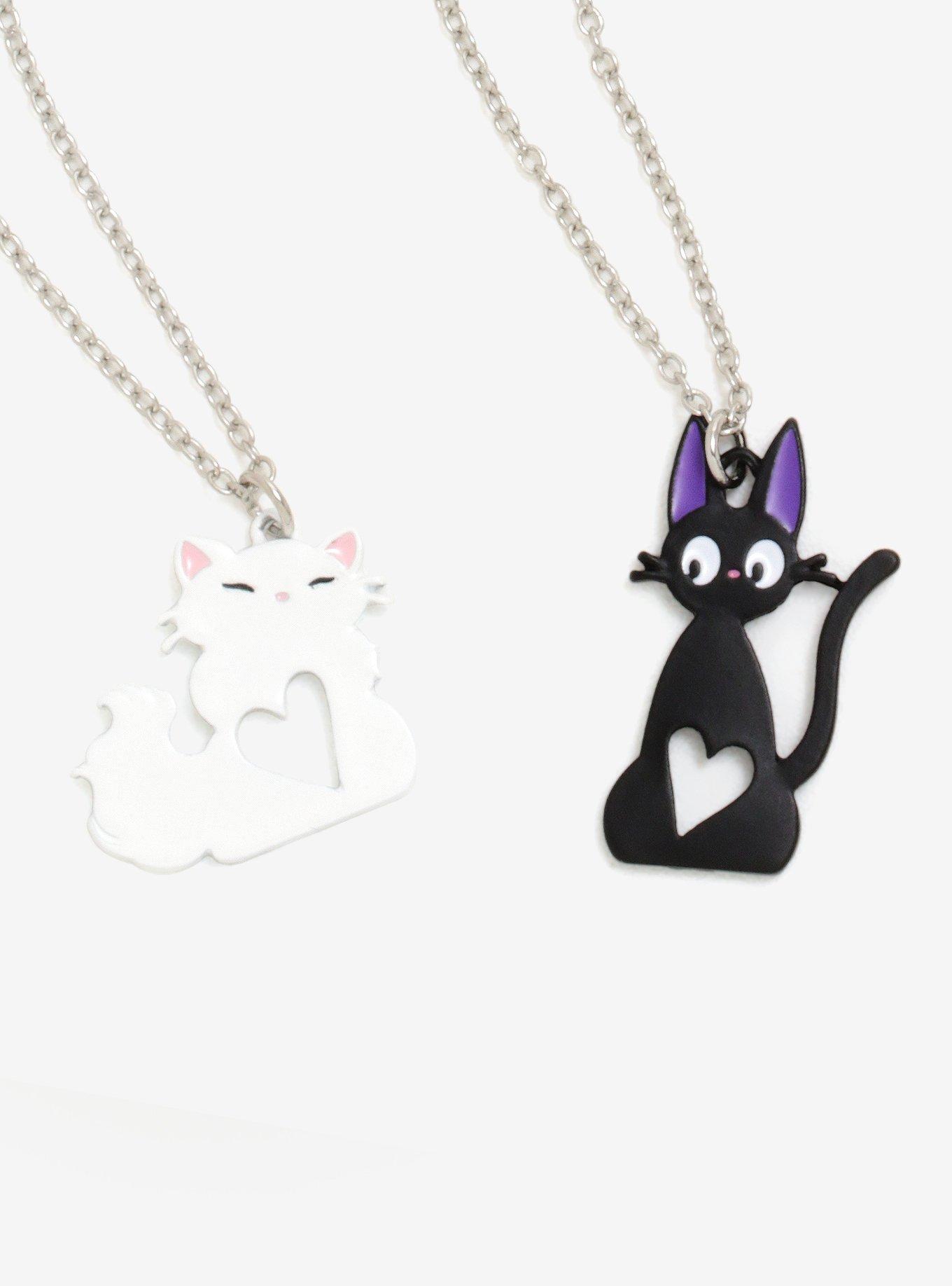 Studio Ghibli Kiki's Delivery Service Jiji & Lily Best Friend Necklace Set, , hi-res