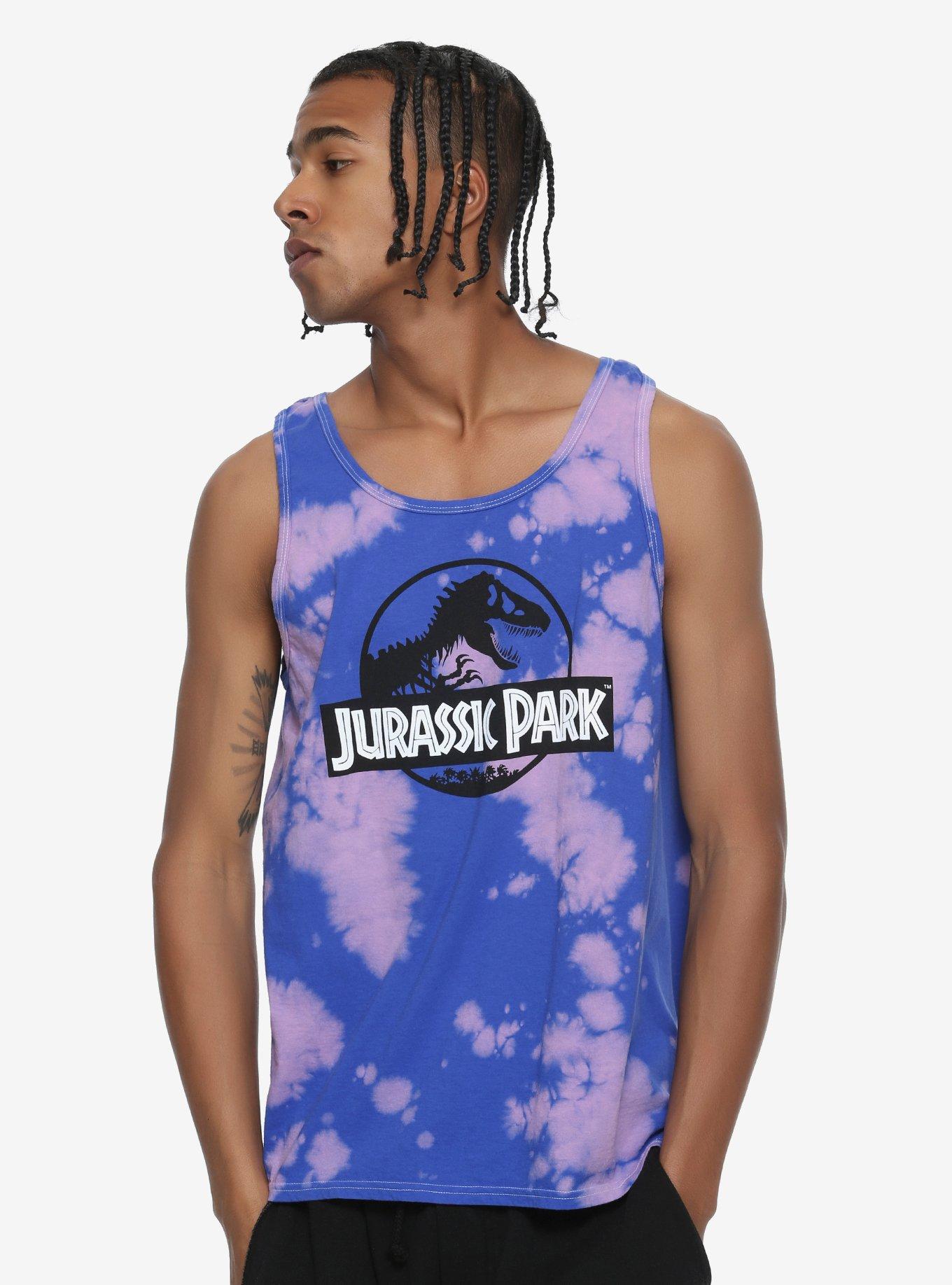 Jurassic Park Logo Tie Dye Tank Top, TIE DYE, hi-res