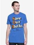Arrested Development Save Our Bluths T-Shirt - BoxLunch Exclusive, BLUE, hi-res