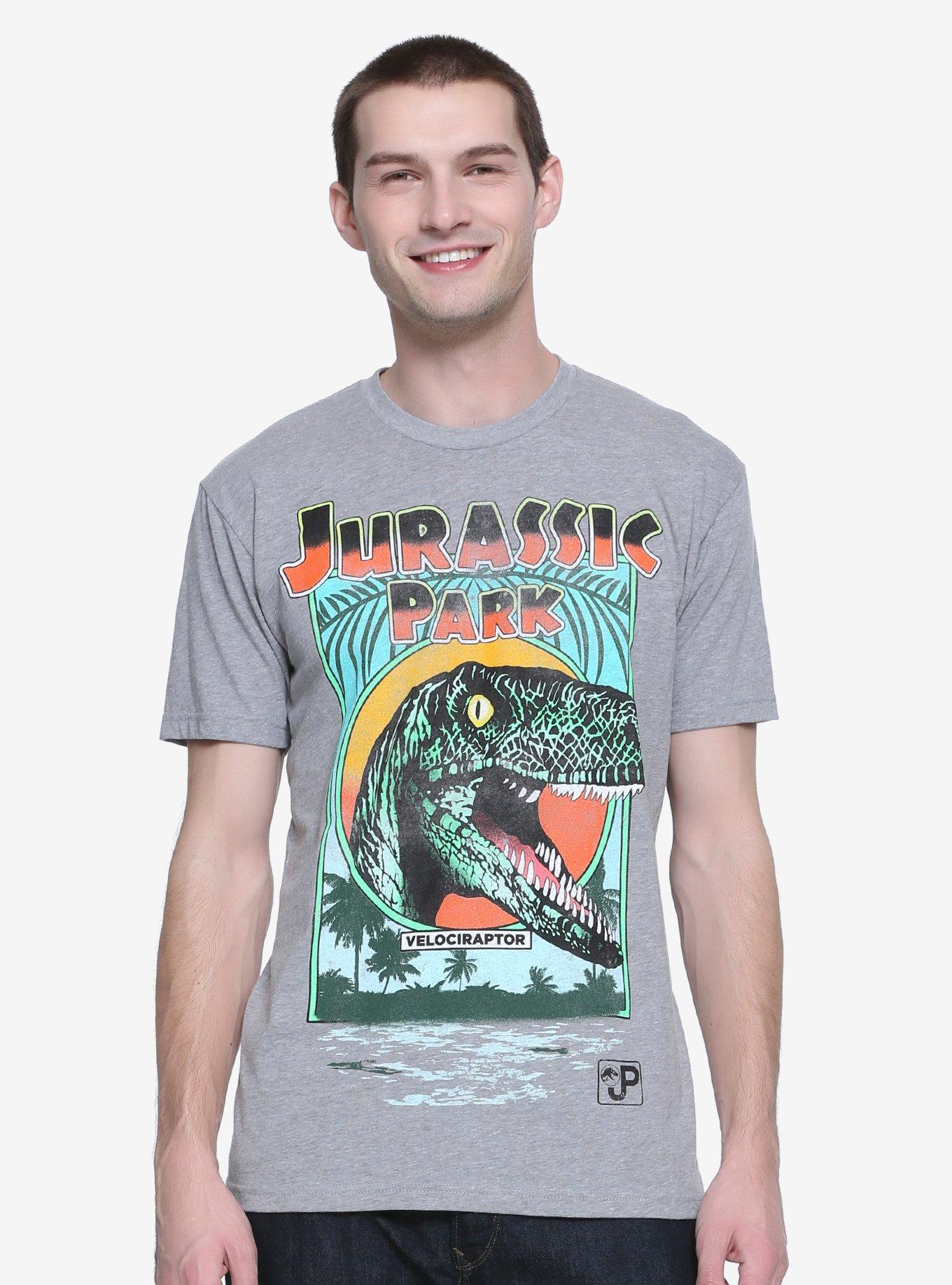 Jurassic Park Raptor T-Shirt, GREY, hi-res