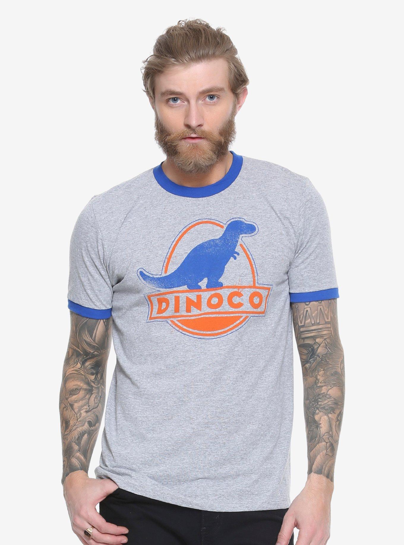 Disney Pixar Cars Dinoco Ringer T-Shirt - BoxLunch Exclusive, GREY, hi-res
