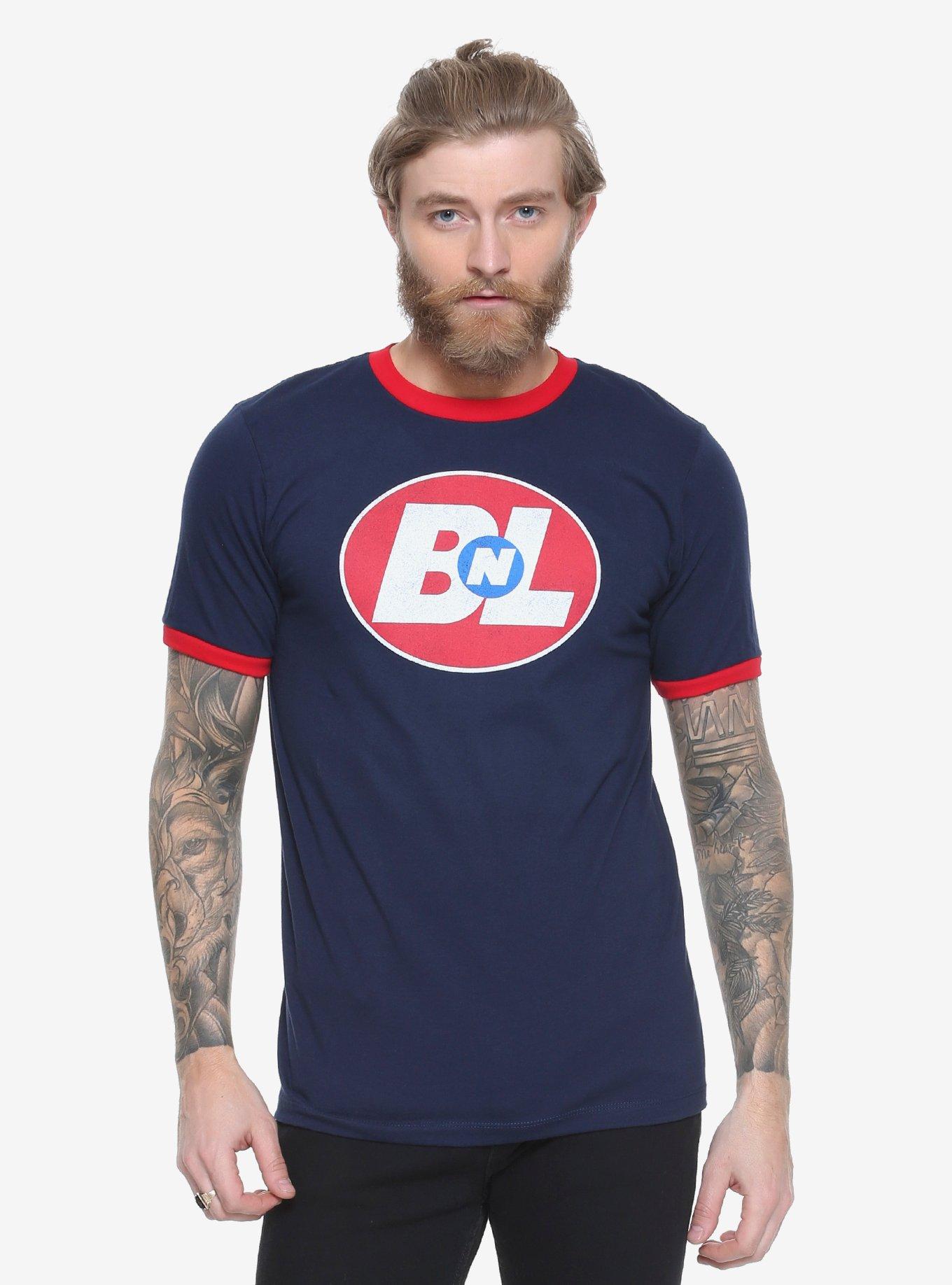 Disney Pixar WALL-E Buy N Large Ringer T-Shirt - BoxLunch Exclusive, BLUE, hi-res
