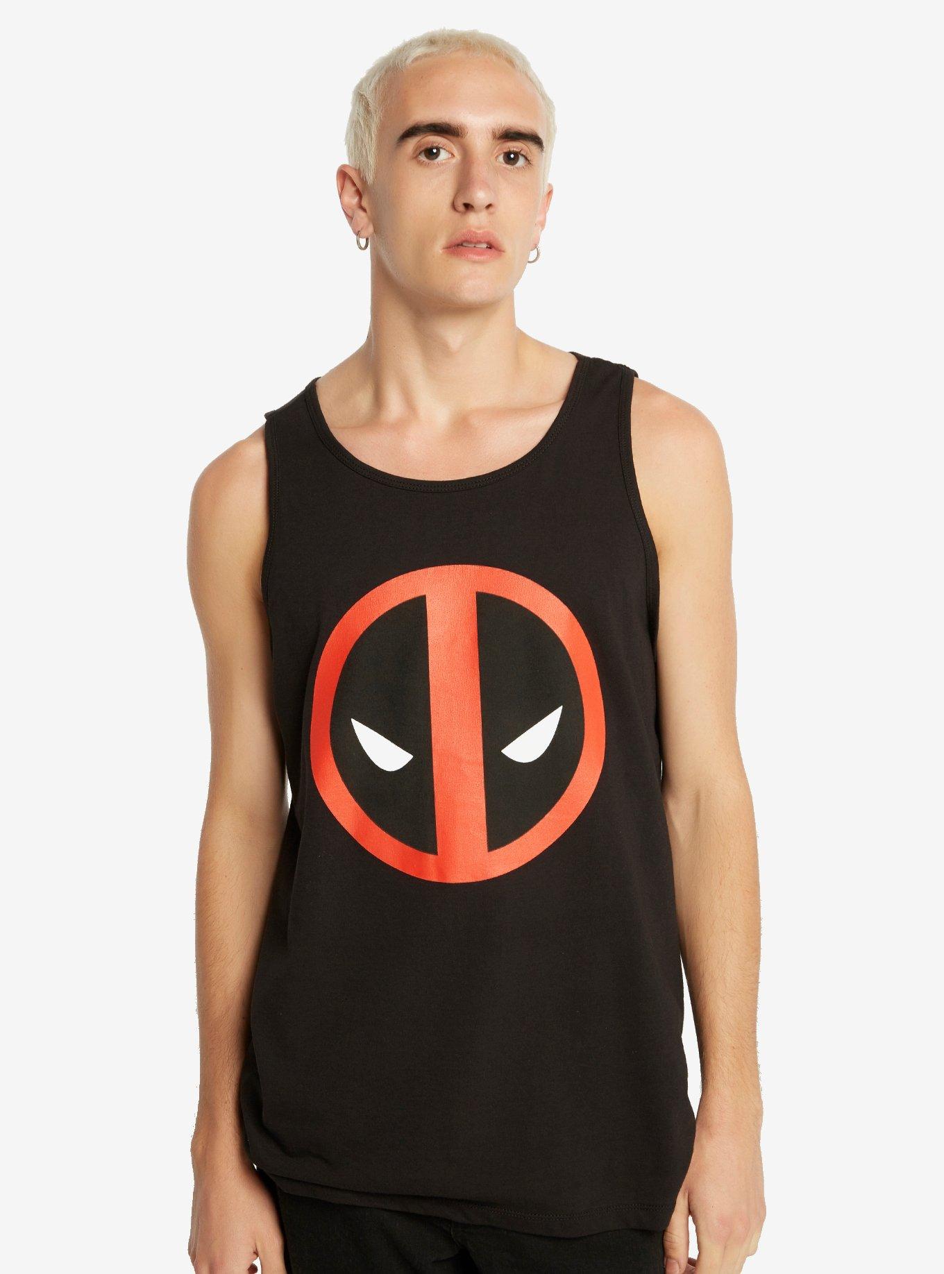 Marvel Deadpool Logo Tank Top, BLACK, hi-res