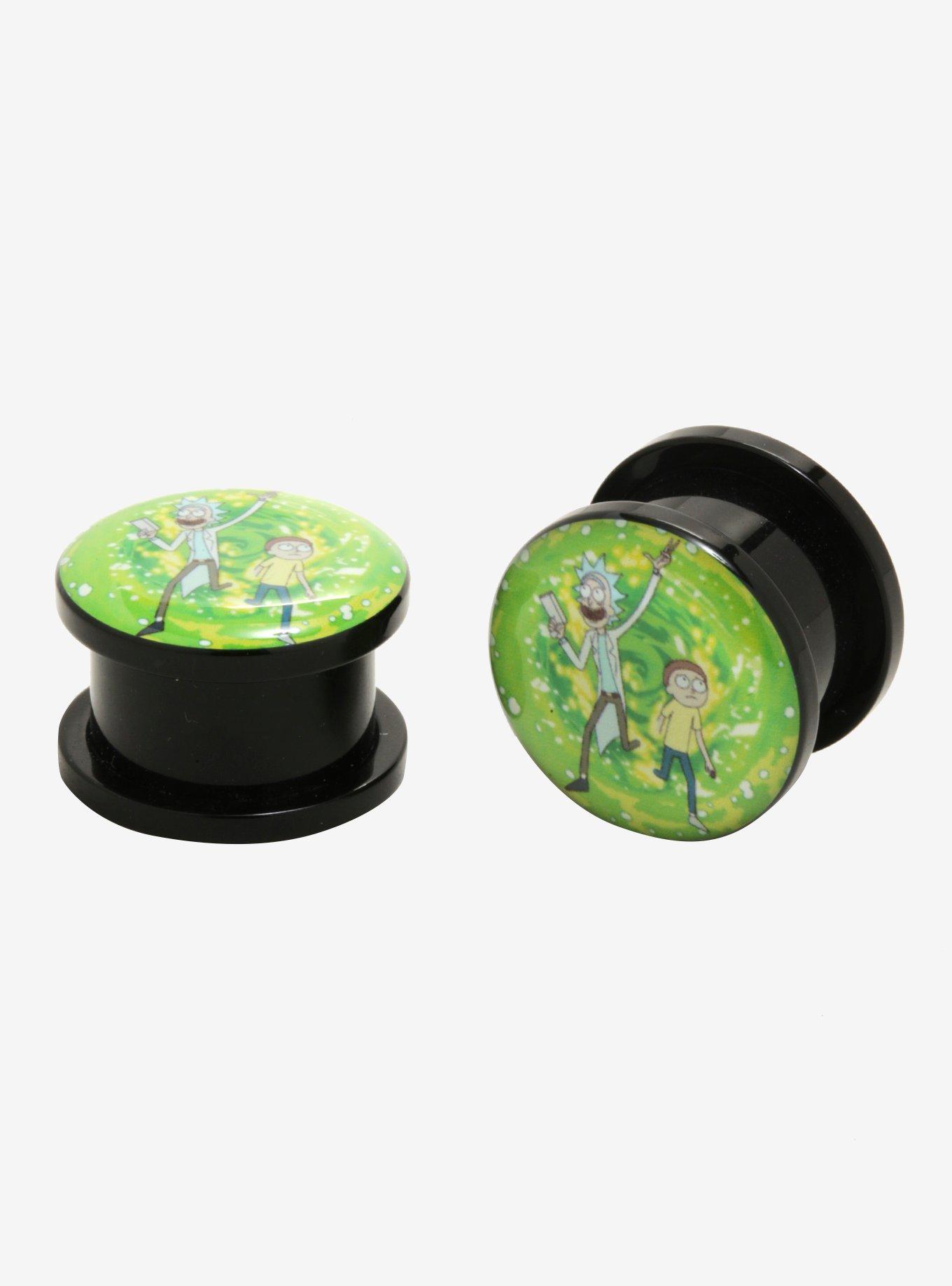 Rick And Morty Acrylic Porthole Spool Plug 2 Pack, MULTI, hi-res